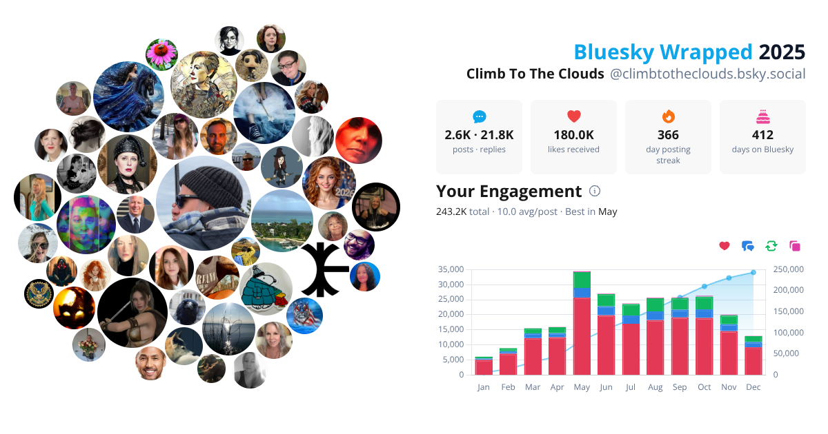 Your Bluesky Wrapped 2025 preview