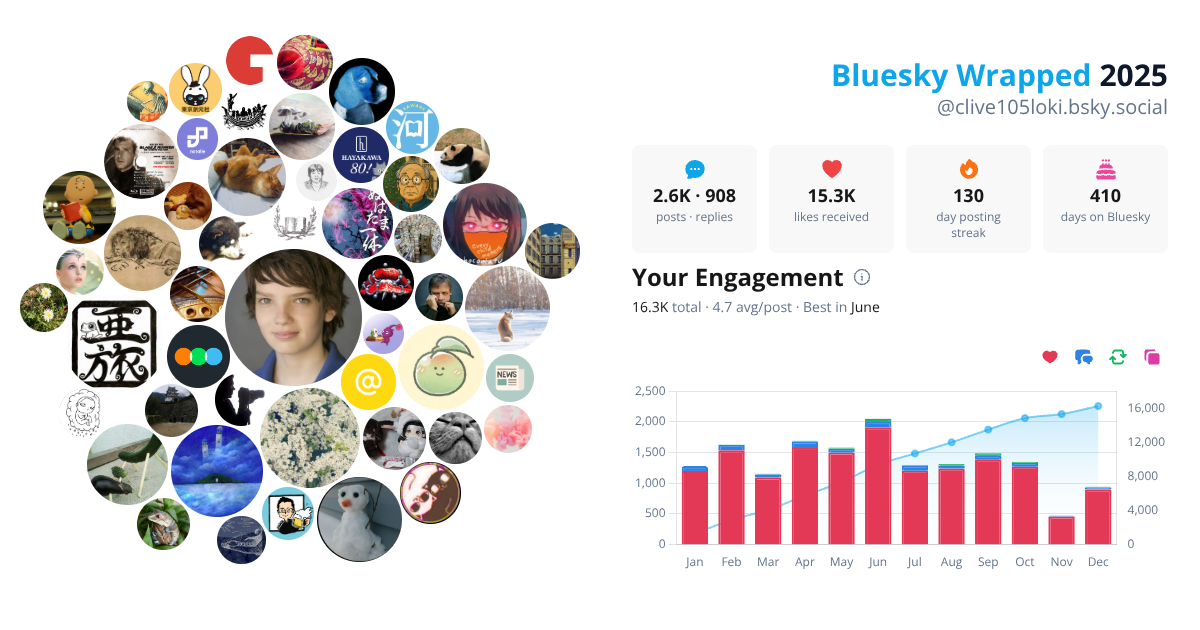 Your Bluesky Wrapped 2025 preview