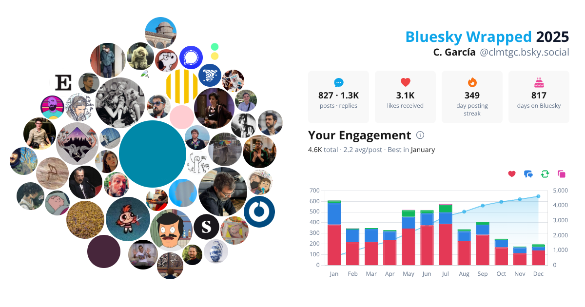 Your Bluesky Wrapped 2025 preview