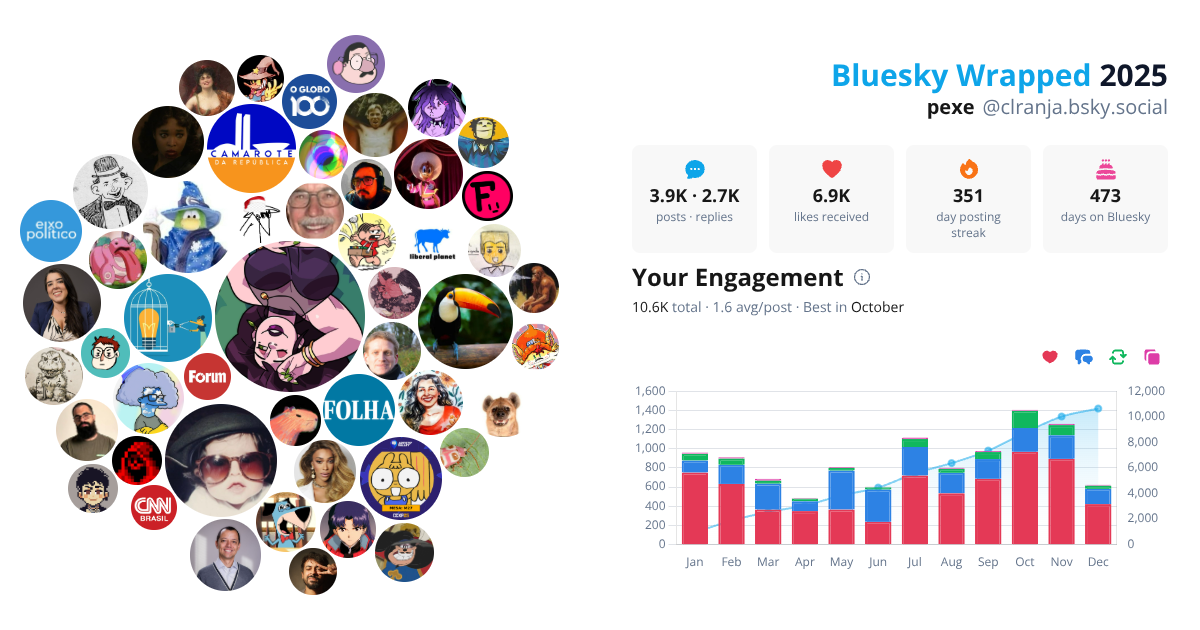 Your Bluesky Wrapped 2025 preview