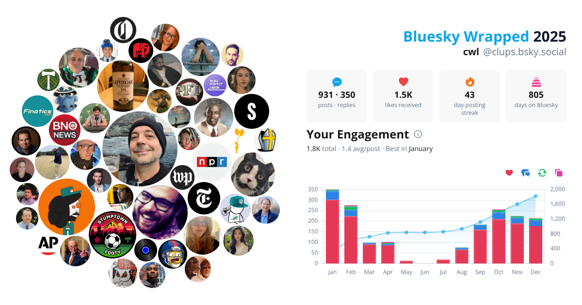 Your Bluesky Wrapped 2025 preview