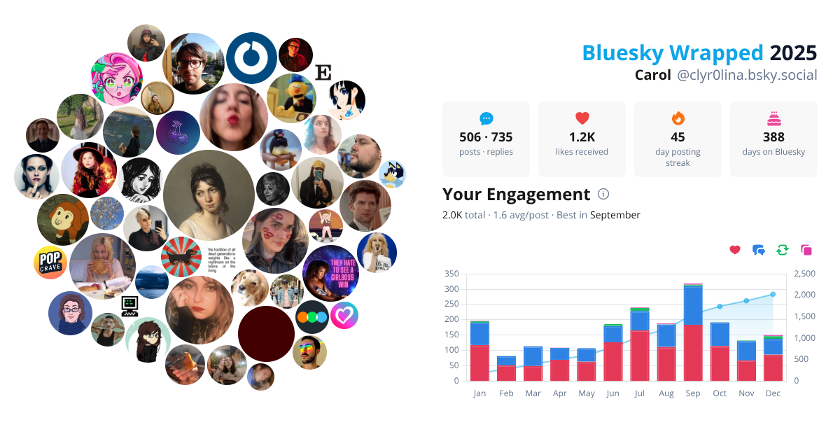 Your Bluesky Wrapped 2025 preview