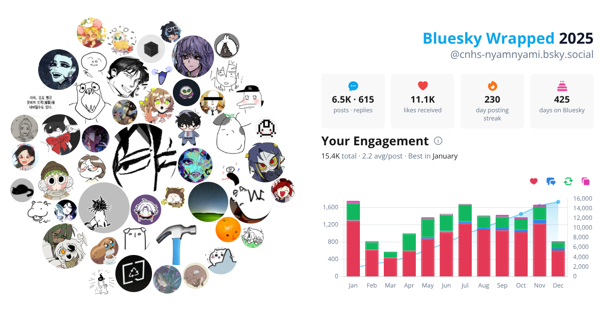Your Bluesky Wrapped 2025 preview
