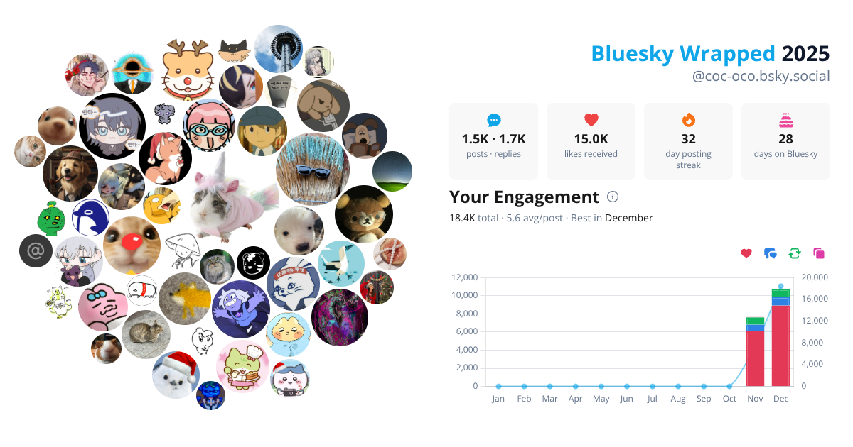 Your Bluesky Wrapped 2025 preview