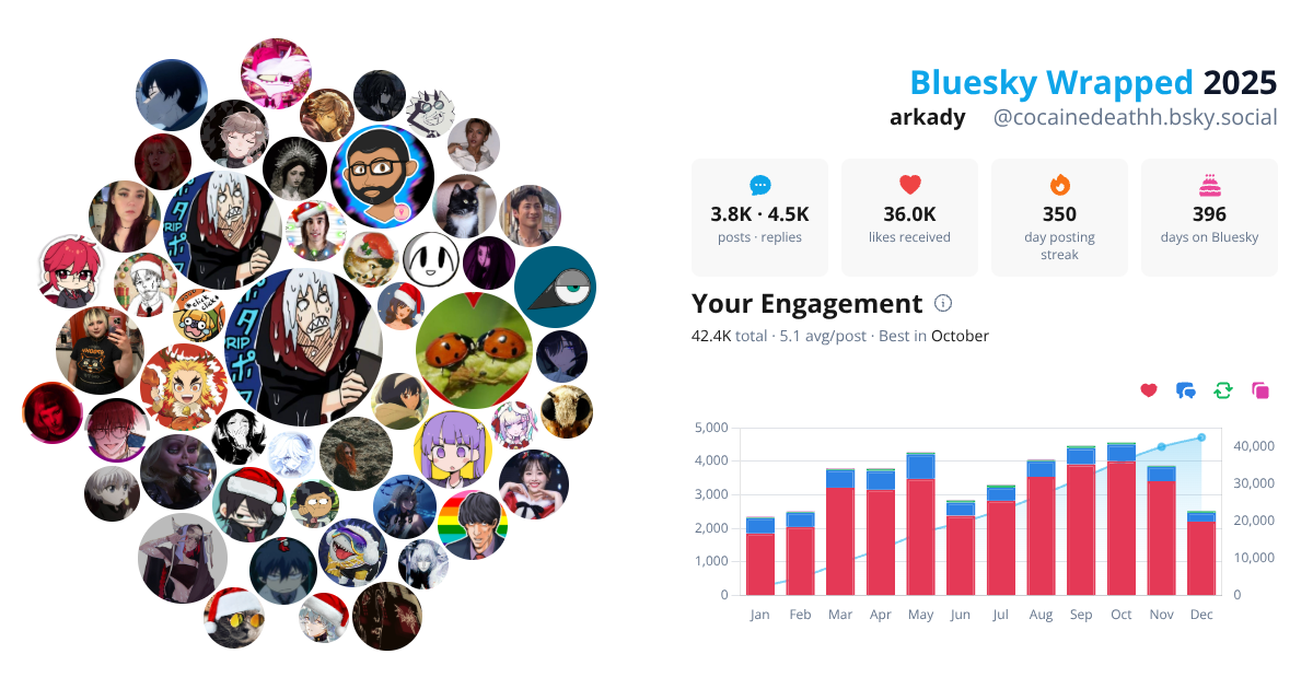 Your Bluesky Wrapped 2025 preview