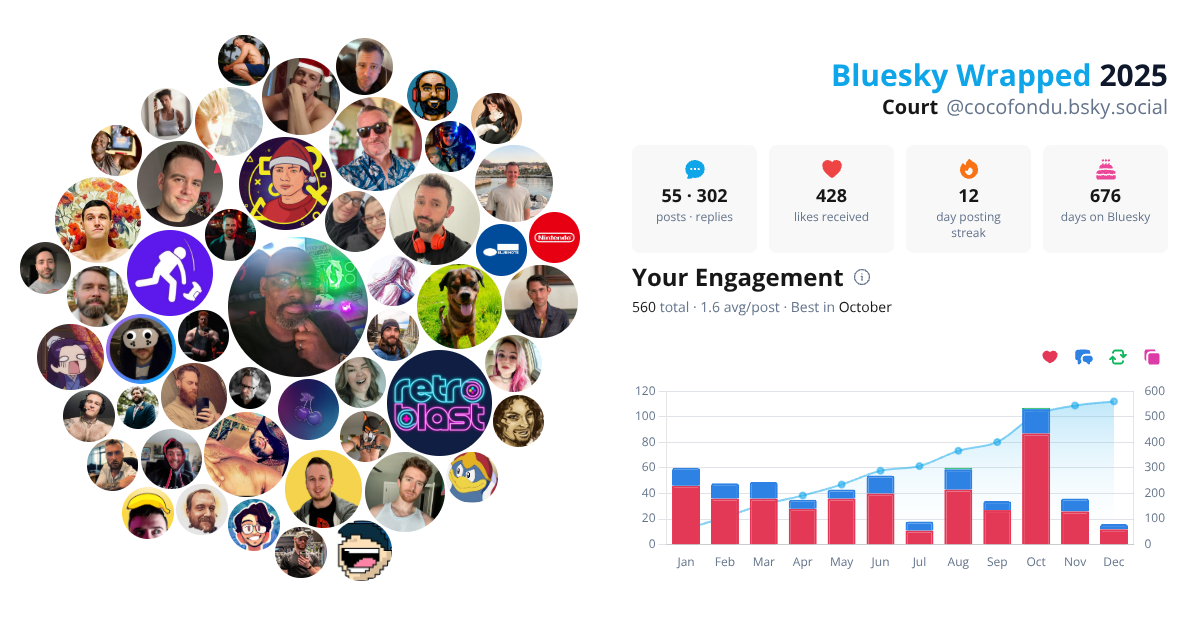 Your Bluesky Wrapped 2025 preview