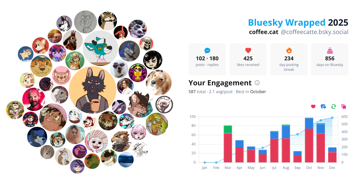 Your Bluesky Wrapped 2025 preview