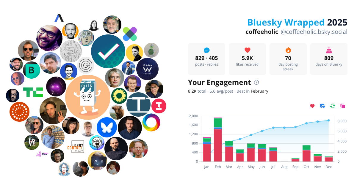 Your Bluesky Wrapped 2025 preview