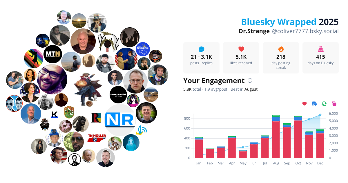Your Bluesky Wrapped 2025 preview
