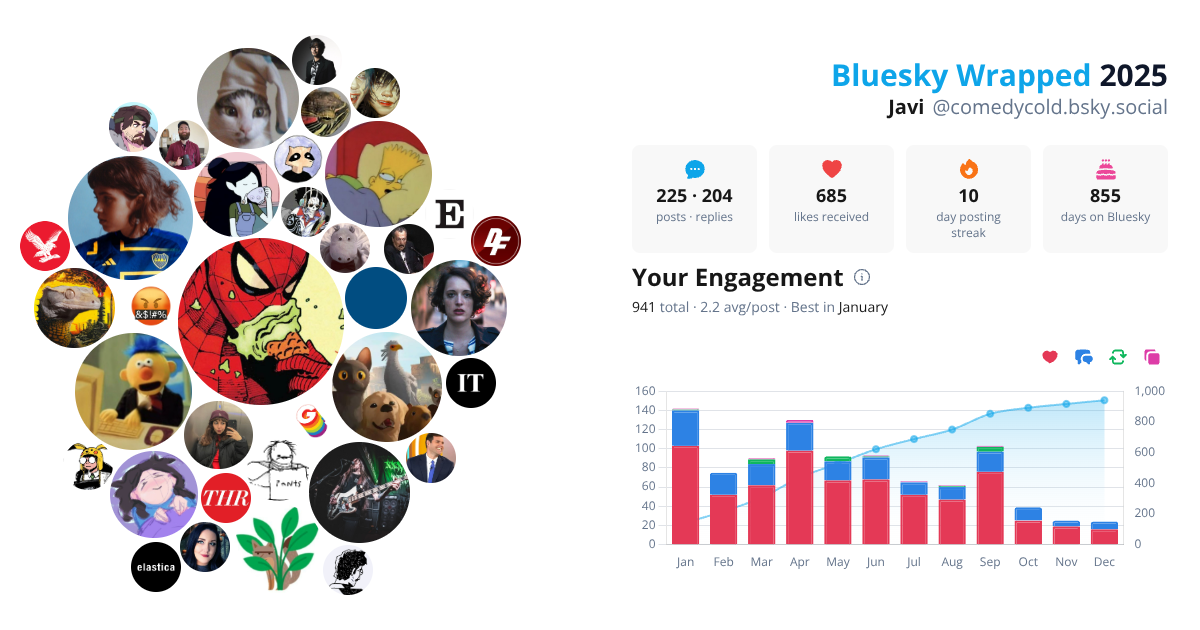 Your Bluesky Wrapped 2025 preview