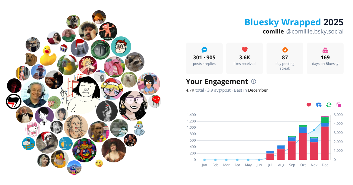 Your Bluesky Wrapped 2025 preview