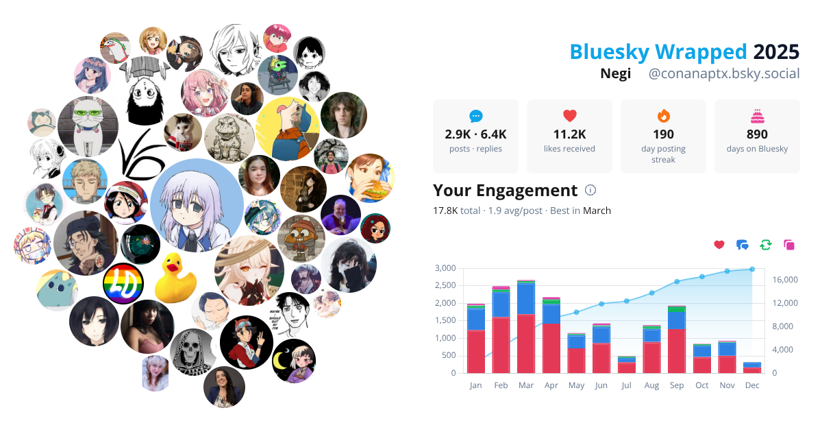 Your Bluesky Wrapped 2025 preview