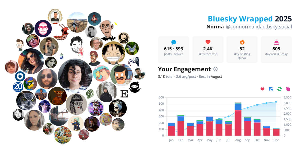 Your Bluesky Wrapped 2025 preview