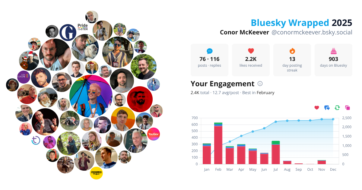 Your Bluesky Wrapped 2025 preview