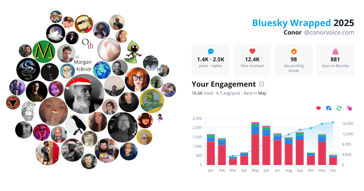 Your Bluesky Wrapped 2025 preview