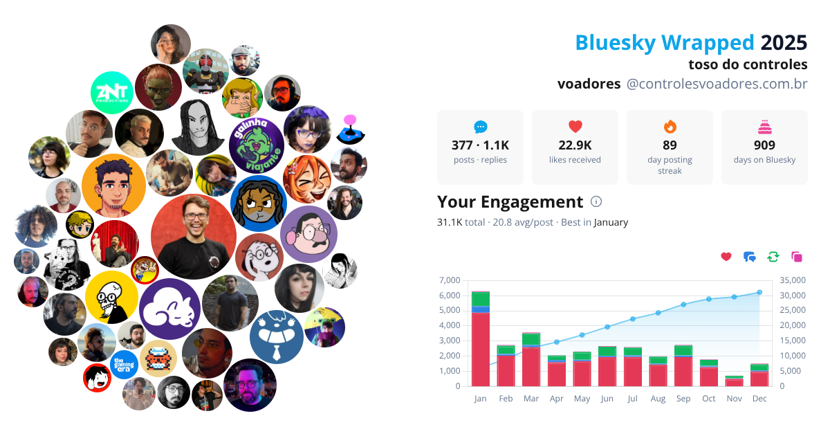 Your Bluesky Wrapped 2025 preview