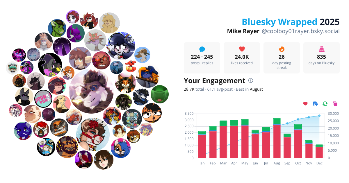 Your Bluesky Wrapped 2025 preview