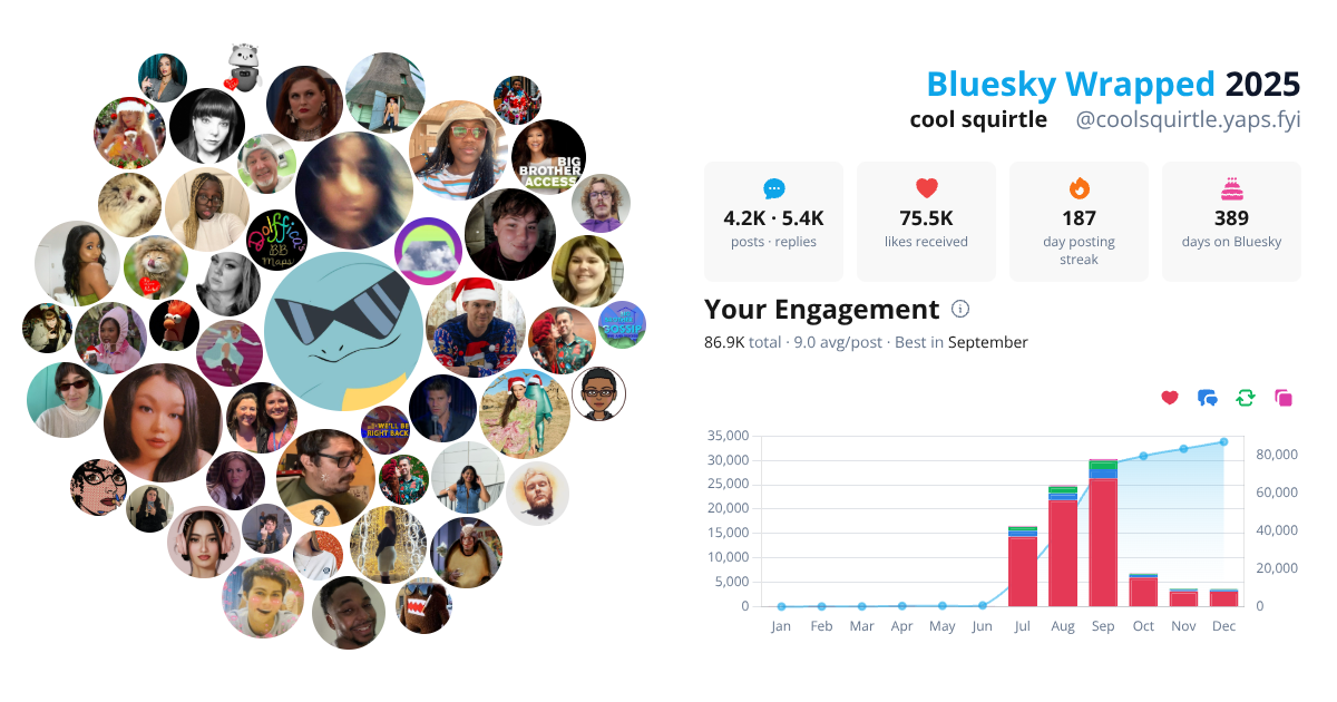 Your Bluesky Wrapped 2025 preview