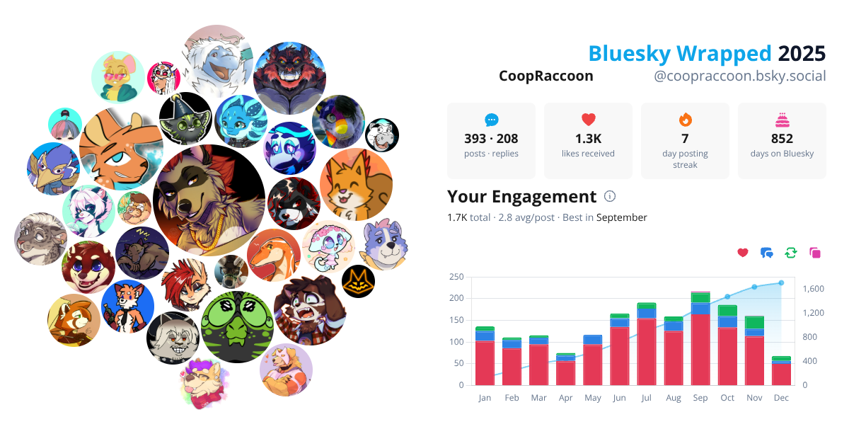 Your Bluesky Wrapped 2025 preview