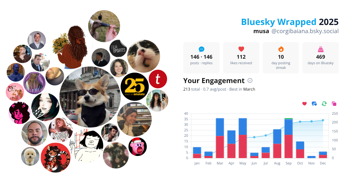 Your Bluesky Wrapped 2025 preview