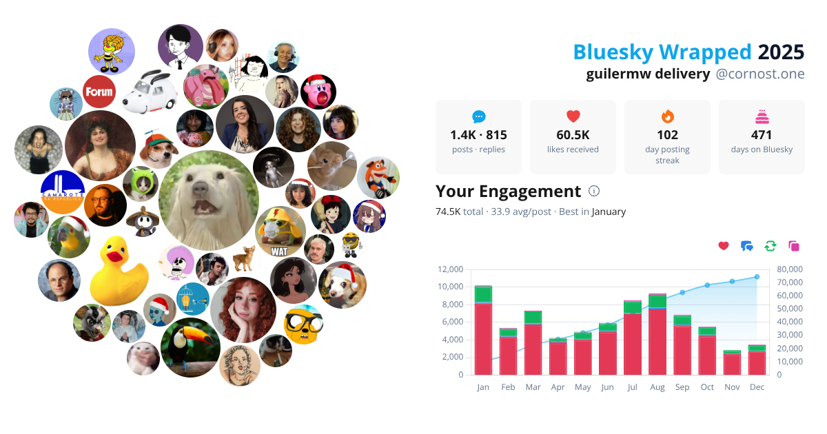 Your Bluesky Wrapped 2025 preview