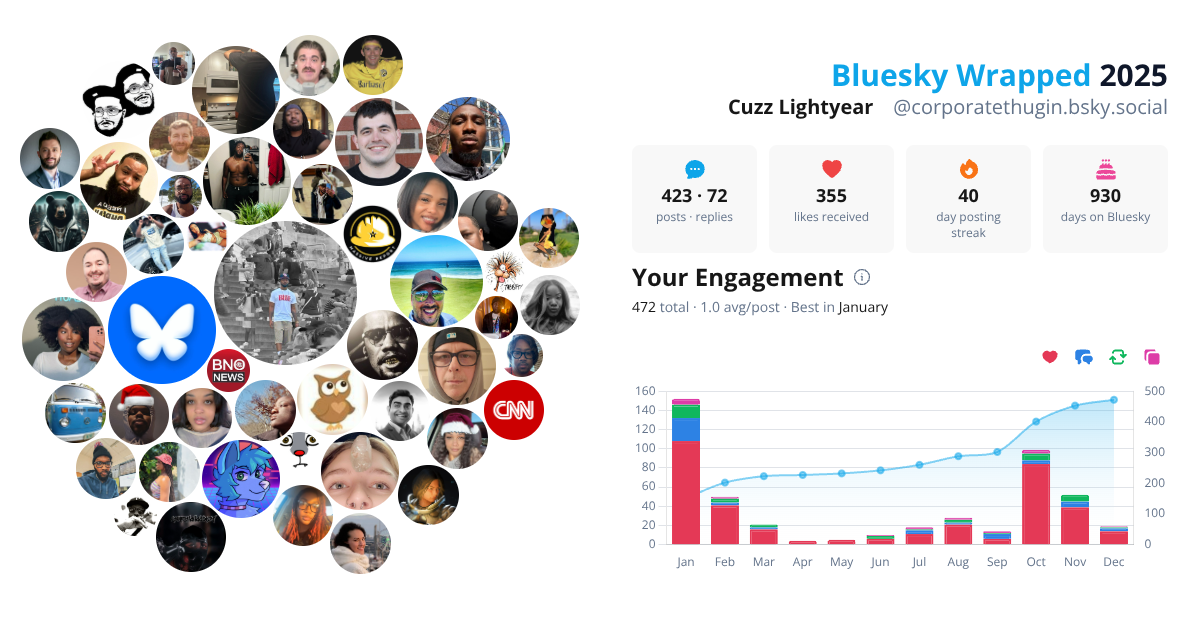 Your Bluesky Wrapped 2025 preview
