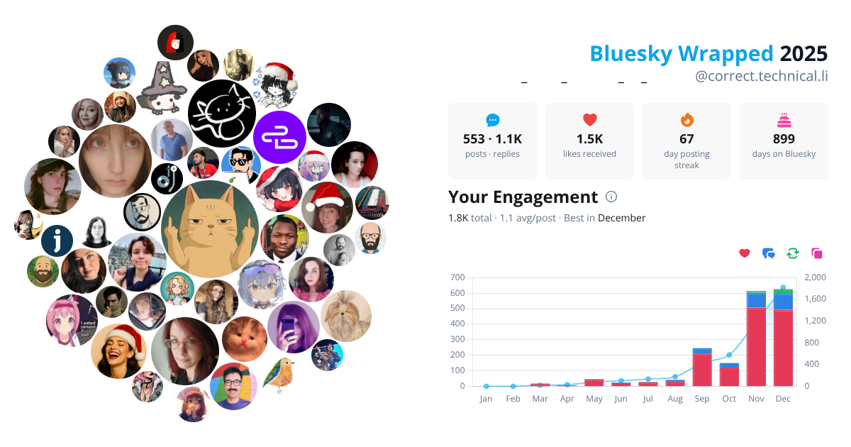 Your Bluesky Wrapped 2025 preview