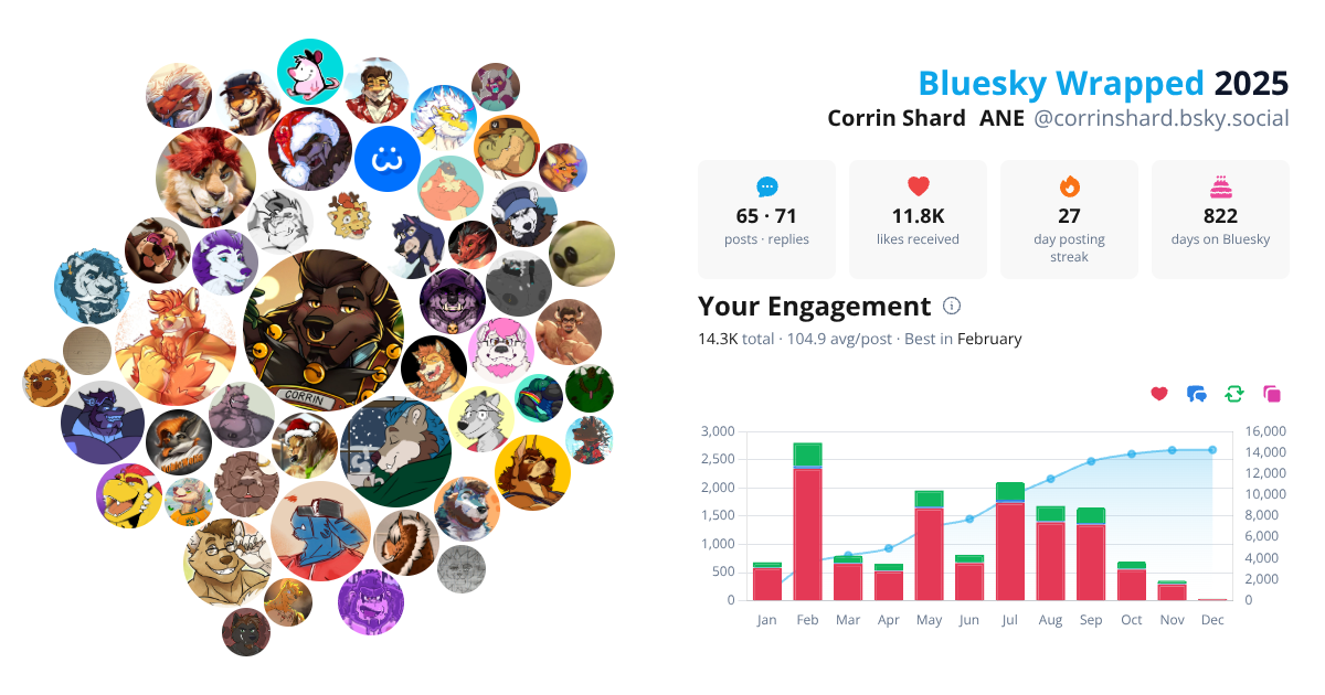 Your Bluesky Wrapped 2025 preview