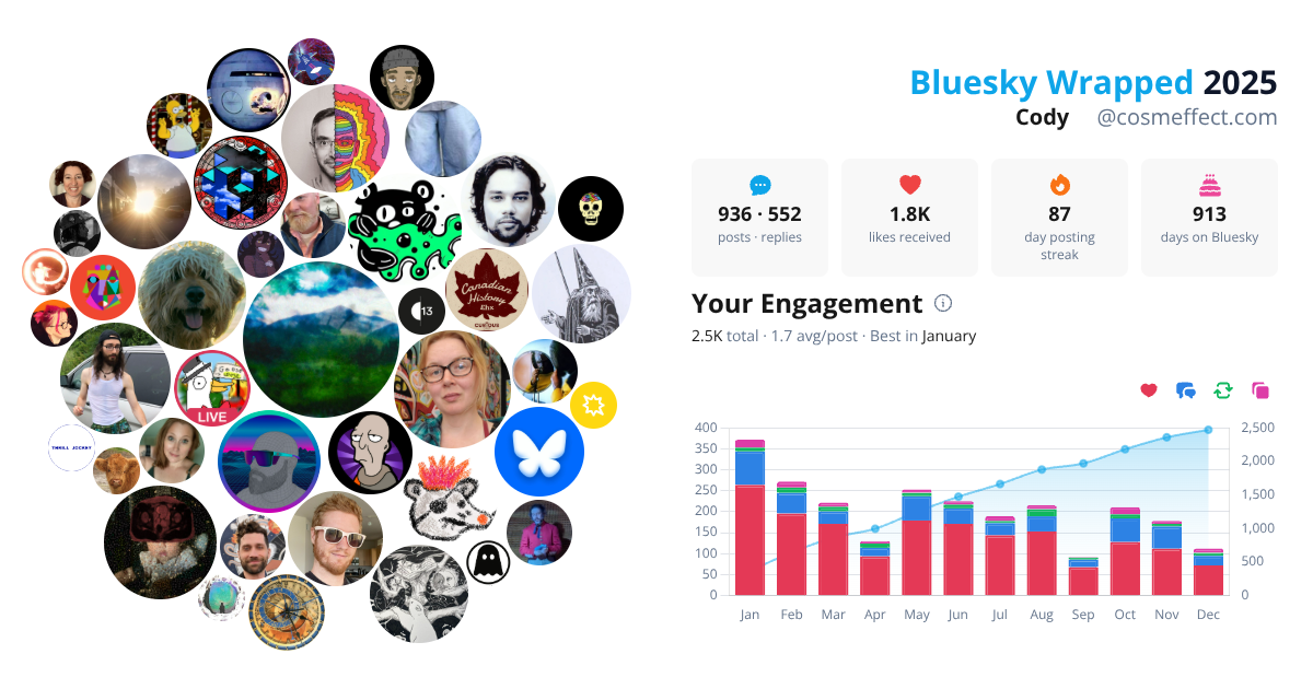 Your Bluesky Wrapped 2025 preview