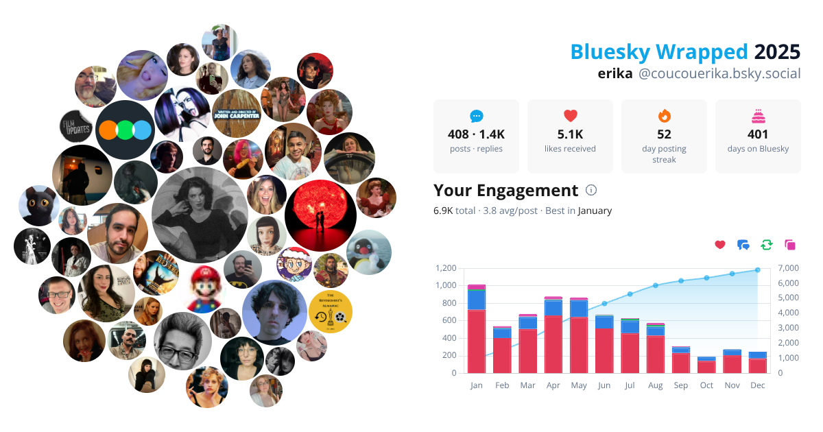 Your Bluesky Wrapped 2025 preview