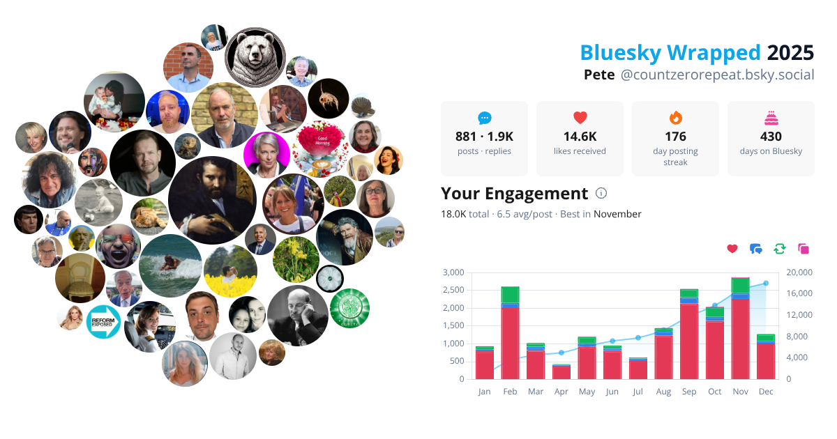 Your Bluesky Wrapped 2025 preview