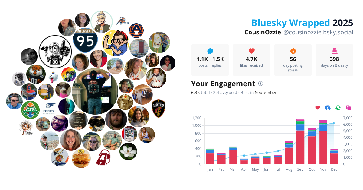 Your Bluesky Wrapped 2025 preview