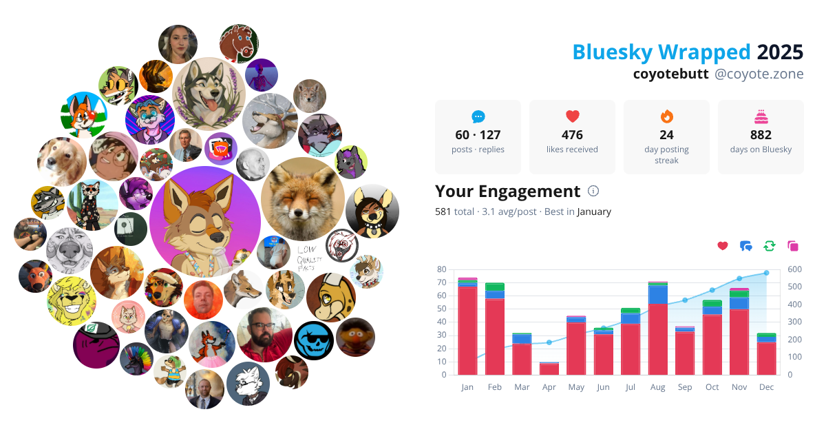 Your Bluesky Wrapped 2025 preview