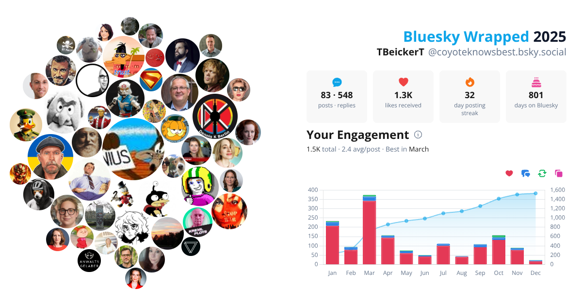 Your Bluesky Wrapped 2025 preview
