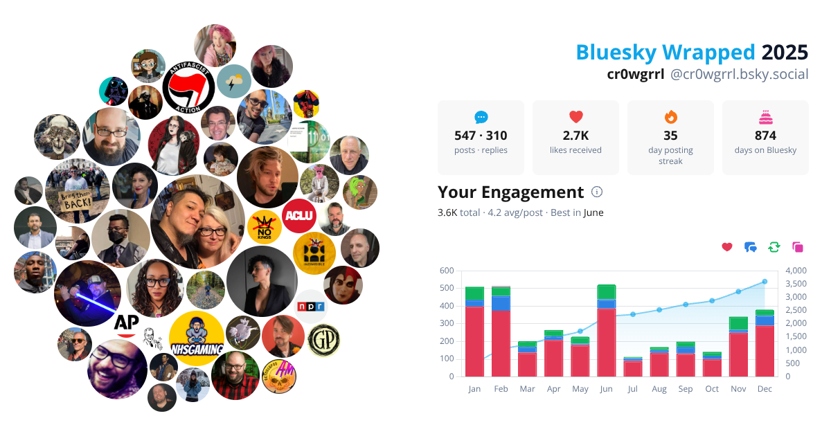 Your Bluesky Wrapped 2025 preview