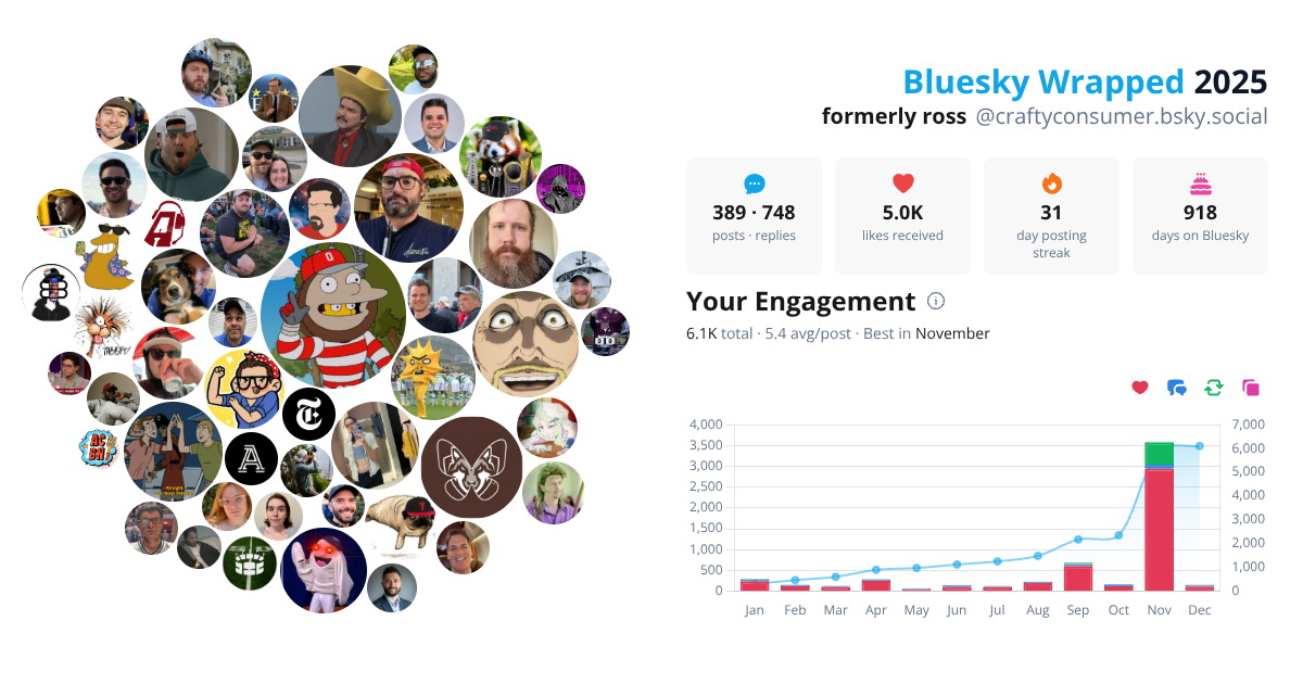 Your Bluesky Wrapped 2025 preview