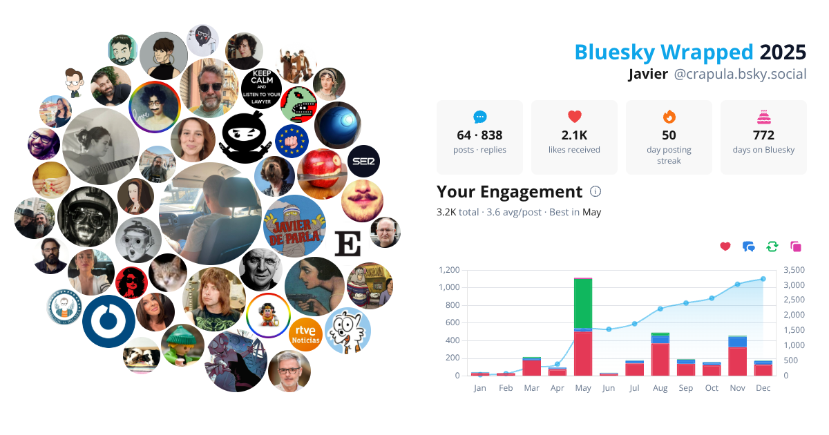 Your Bluesky Wrapped 2025 preview