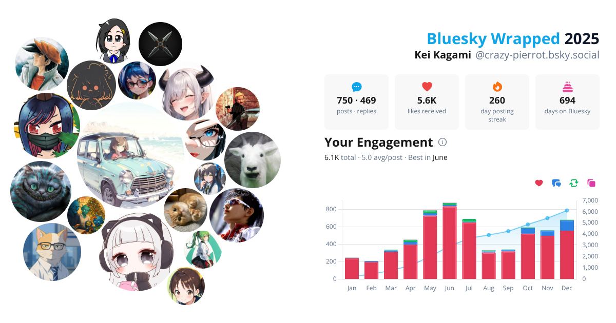 Your Bluesky Wrapped 2025 preview