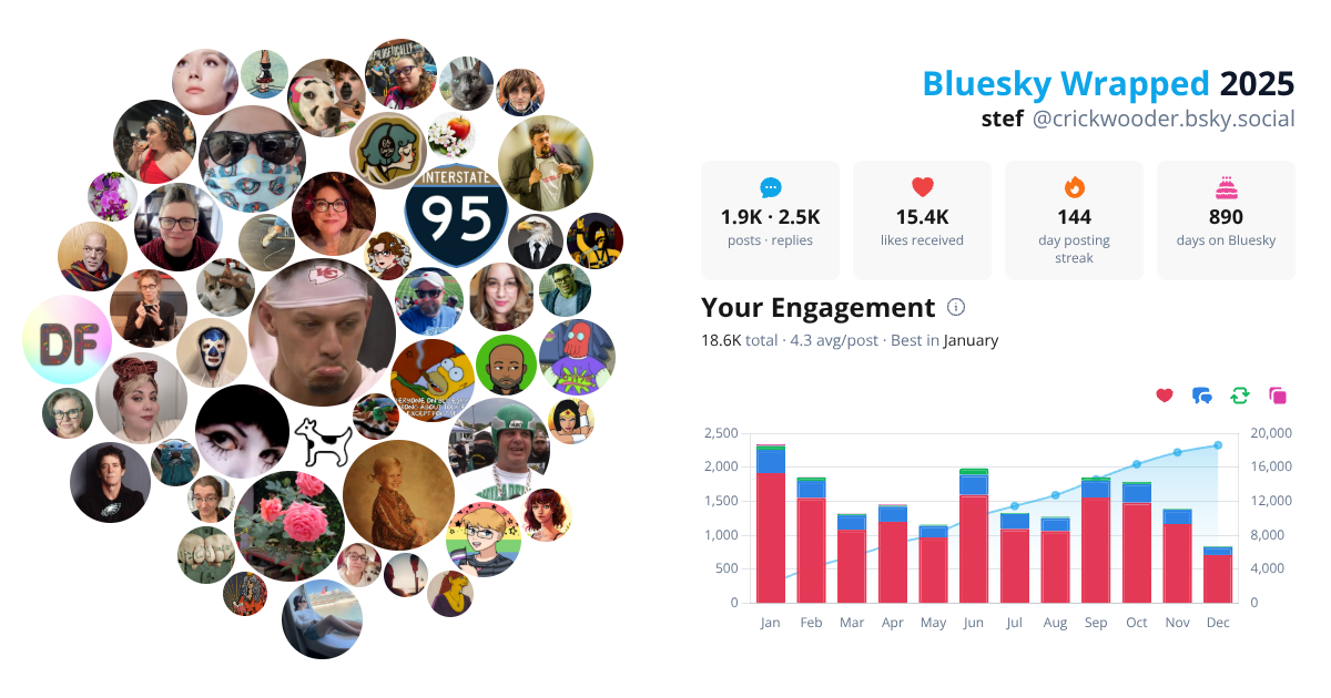 Your Bluesky Wrapped 2025 preview