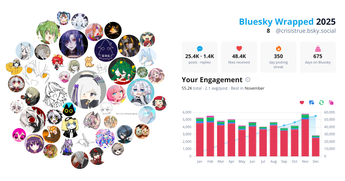 Your Bluesky Wrapped 2025 preview