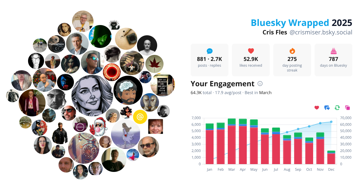 Your Bluesky Wrapped 2025 preview