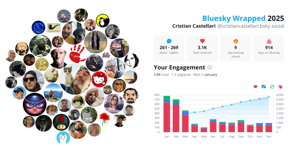 Your Bluesky Wrapped 2025 preview