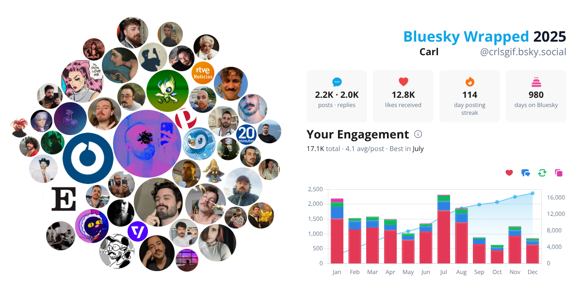 Your Bluesky Wrapped 2025 preview