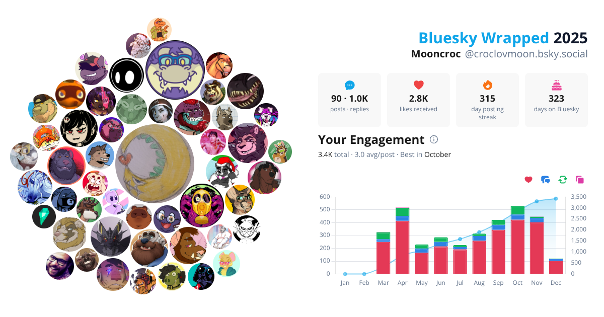 Your Bluesky Wrapped 2025 preview