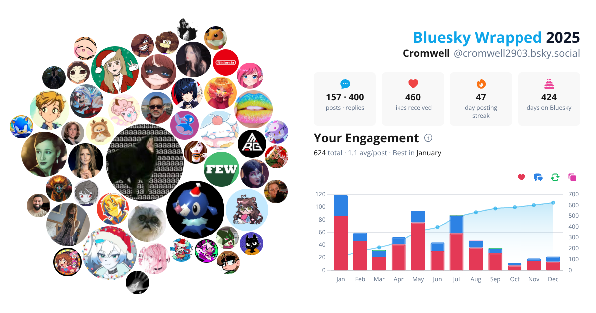 Your Bluesky Wrapped 2025 preview