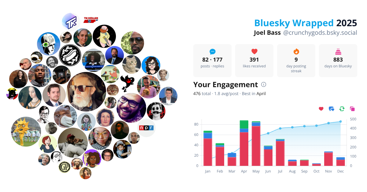 Your Bluesky Wrapped 2025 preview