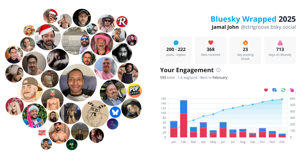Your Bluesky Wrapped 2025 preview