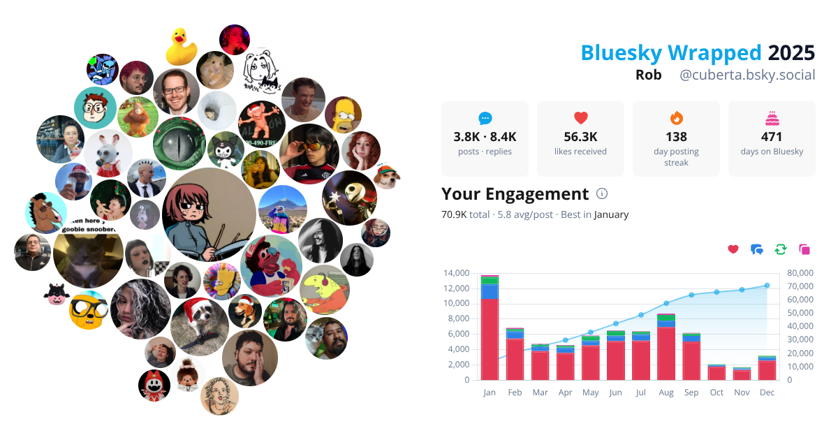 Your Bluesky Wrapped 2025 preview