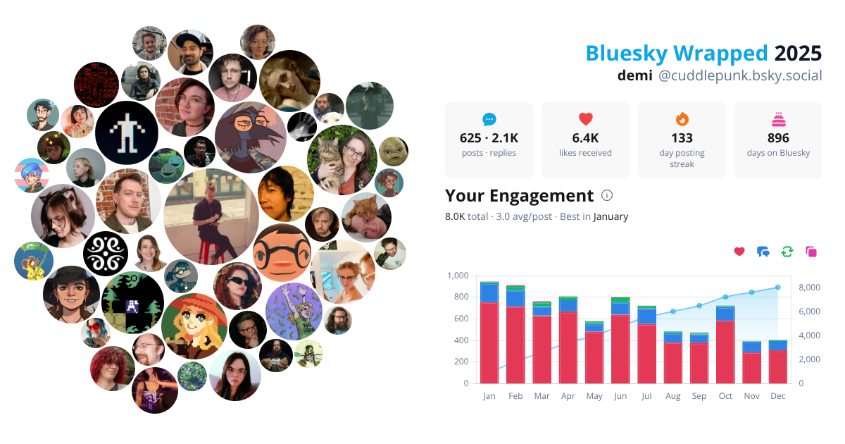 Your Bluesky Wrapped 2025 preview