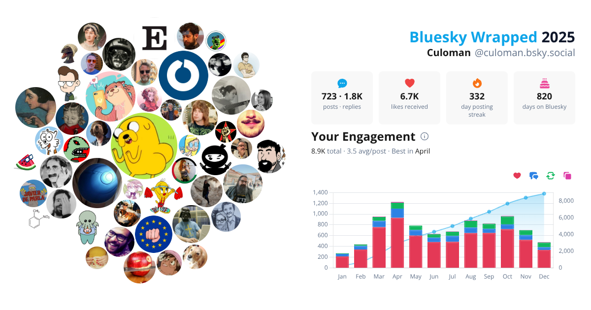 Your Bluesky Wrapped 2025 preview